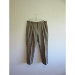 VAN HEUSEN Two PAIR Beige & Tan Flat & Pleated Classic Fit 34x30 Cotton Pants